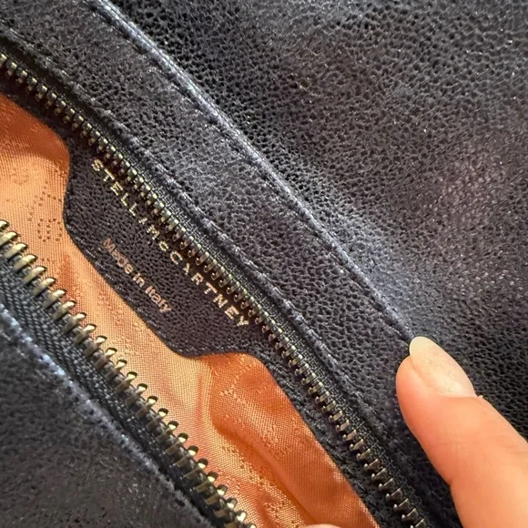 Stella McCartney Falabella  Navy Metallic Fringe Clutch with original tags - Picture 6 of 15